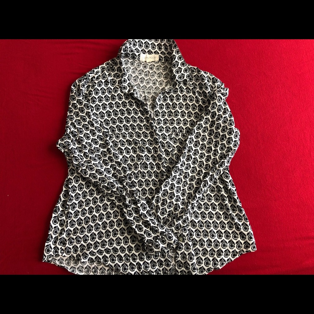 Luna Moon Pattern Button Down